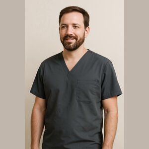 Mandala Men's Scrub Top Gray Extra Large